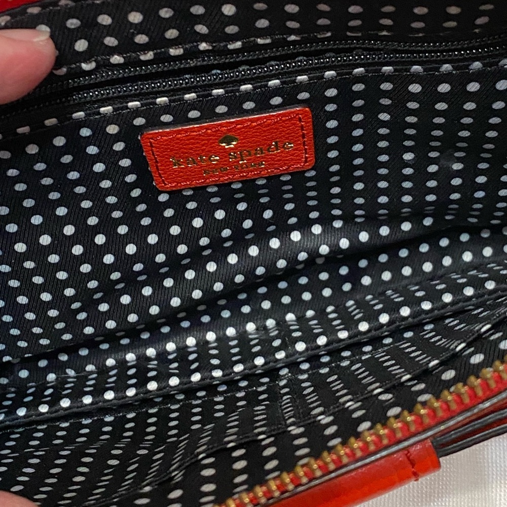 Kate Spade Elegant Red Leather Bow Clutch - Picture 5 of 9